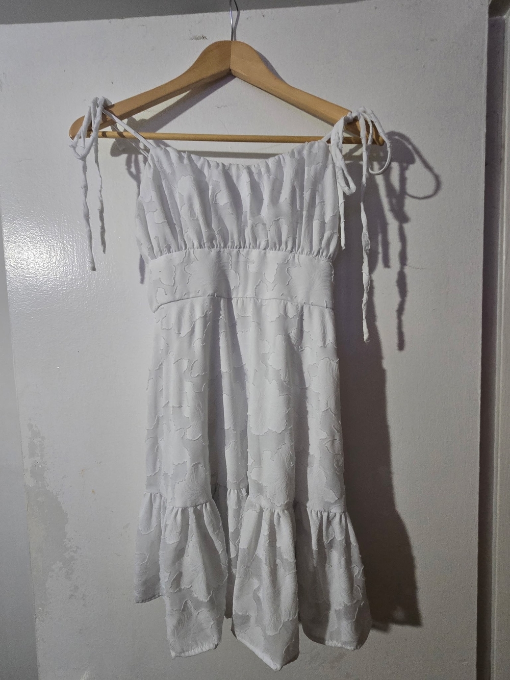 Speechless White Tie-Shoulder Sundress